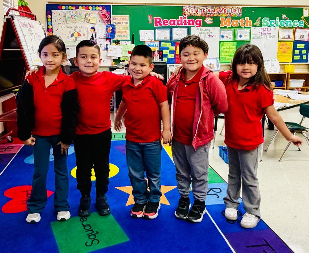 Students wore red and hearts to celebrate love your library week