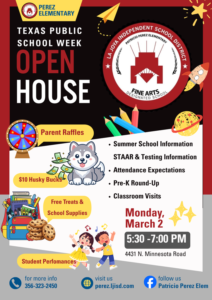 texas public School Week open House Poster