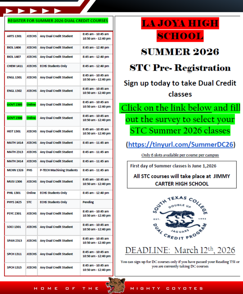 summer dual schedule