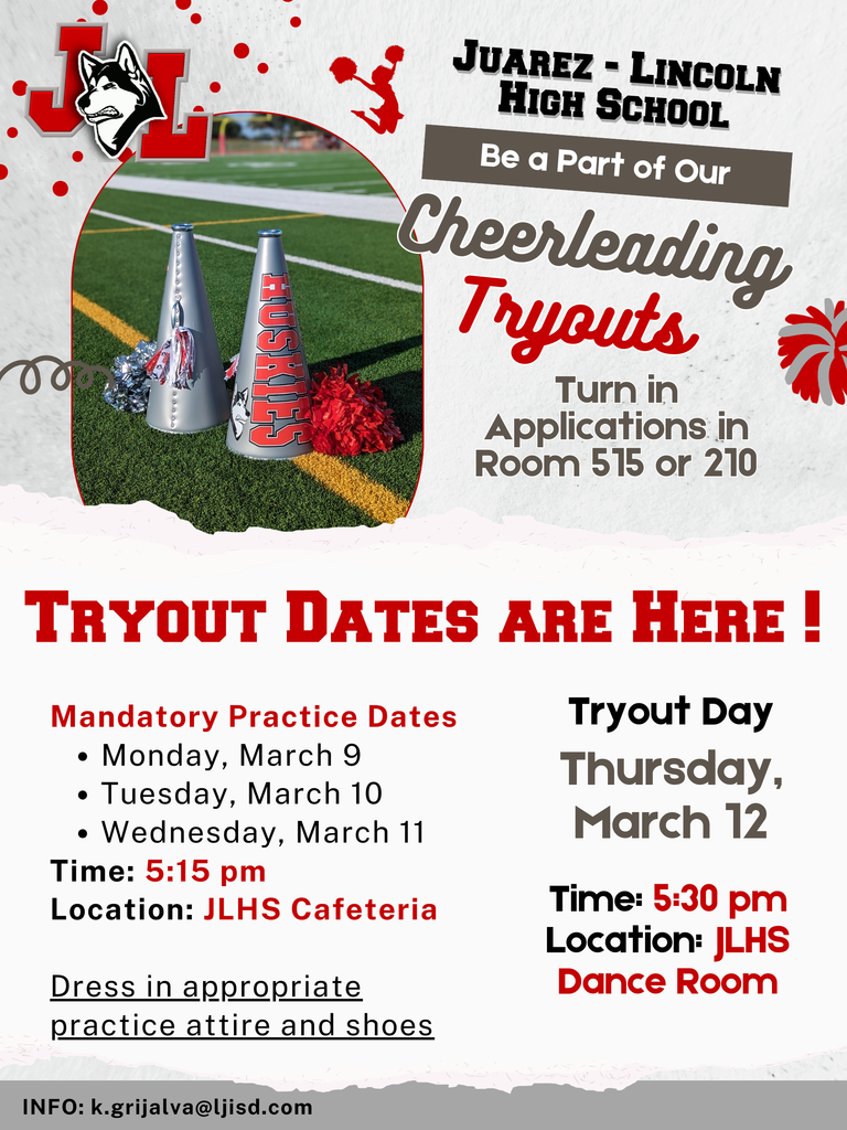 Cheerleading Tryout flyer