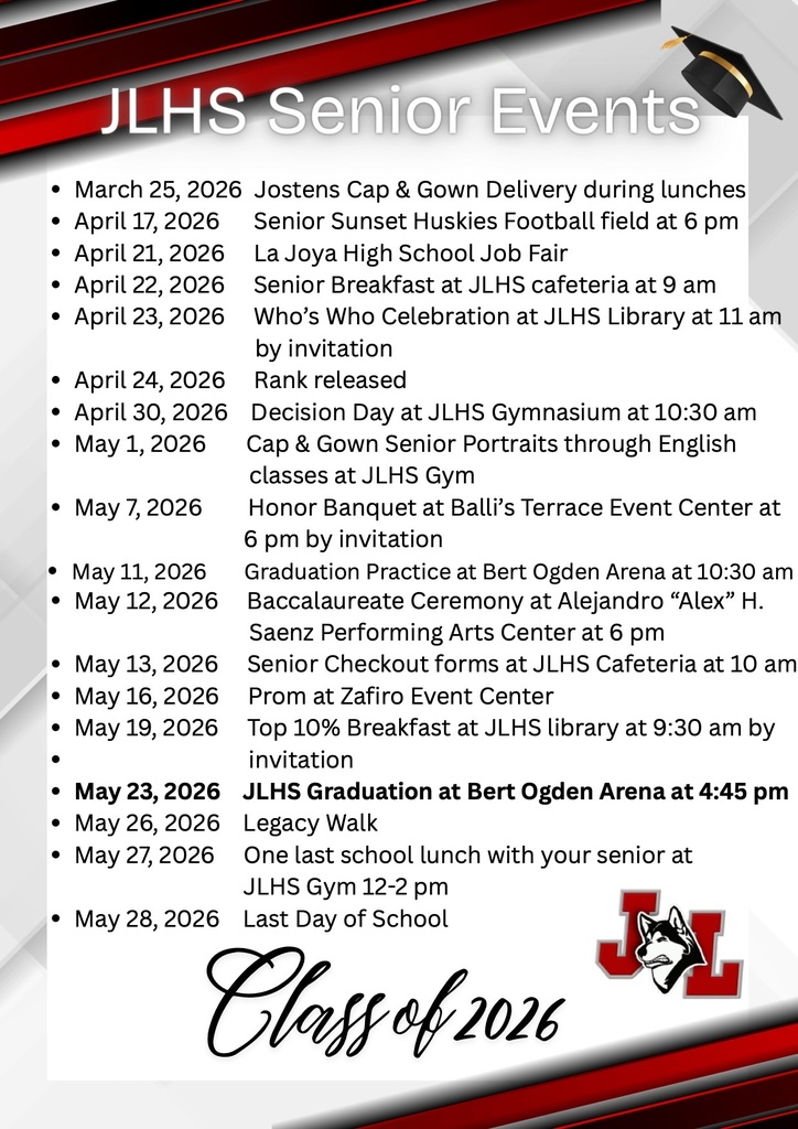 JLHS Senior Events 2026