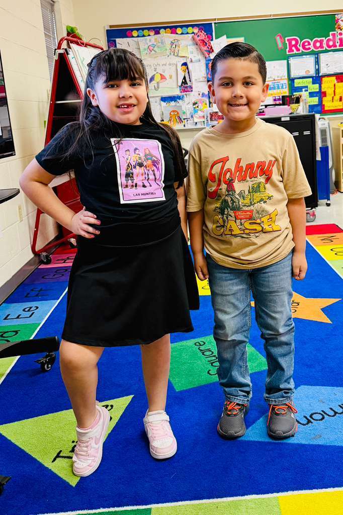 students wearing favorite artist shirt