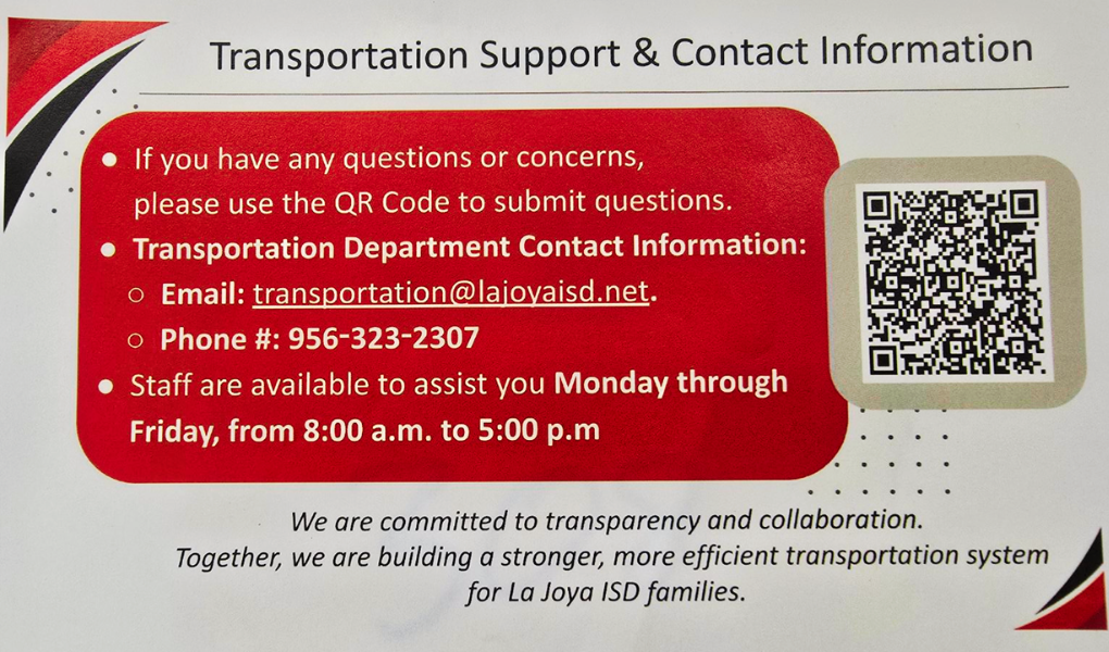 Transportation Flyer in English