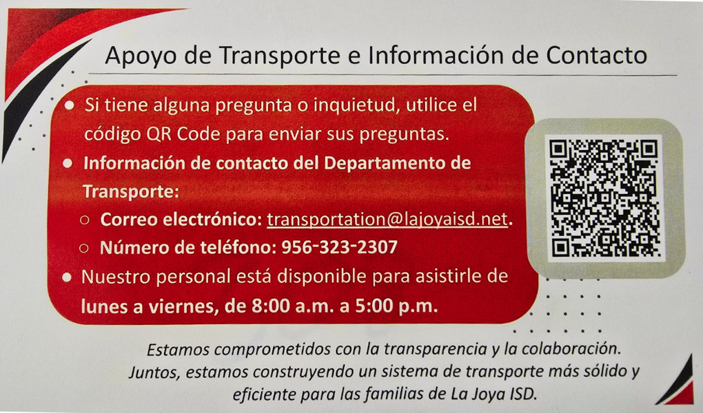 Transportation Flyer in Spanish