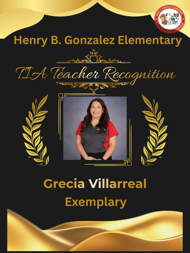 Ms. Villarreal TIA teacher Recognition