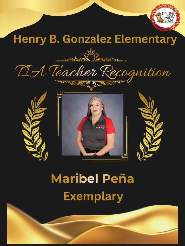 Mrs. Pena TIA Teacher Recognition