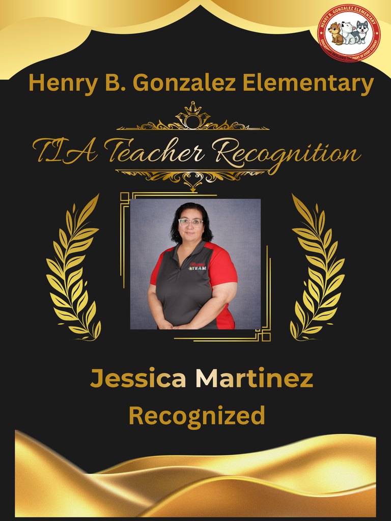 Ms. Jessica Martinez TIA teacher recognition