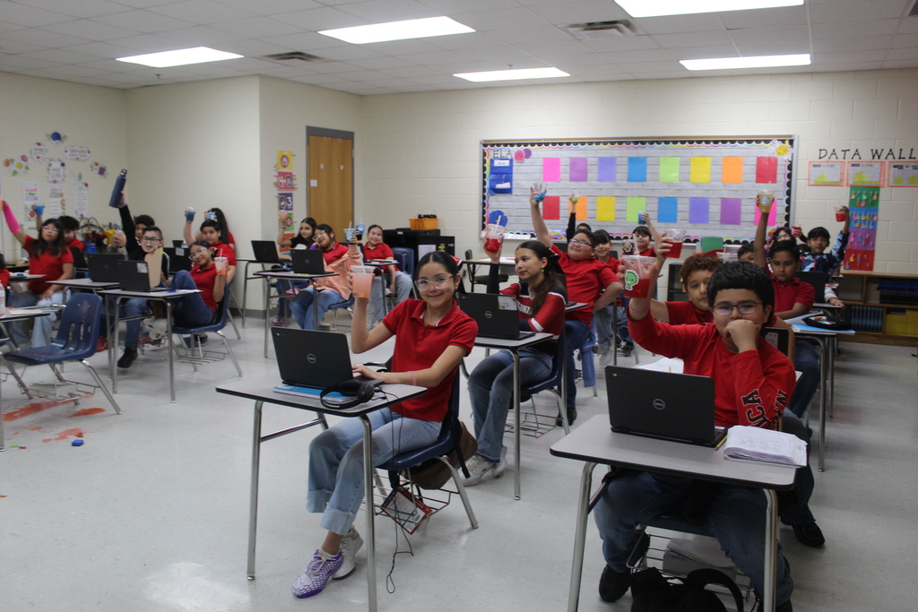 Hydration activity to get students pump up for the STAAR