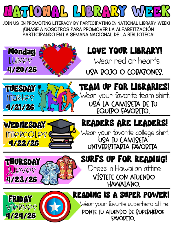 National Library Week Dress Up Flyer
