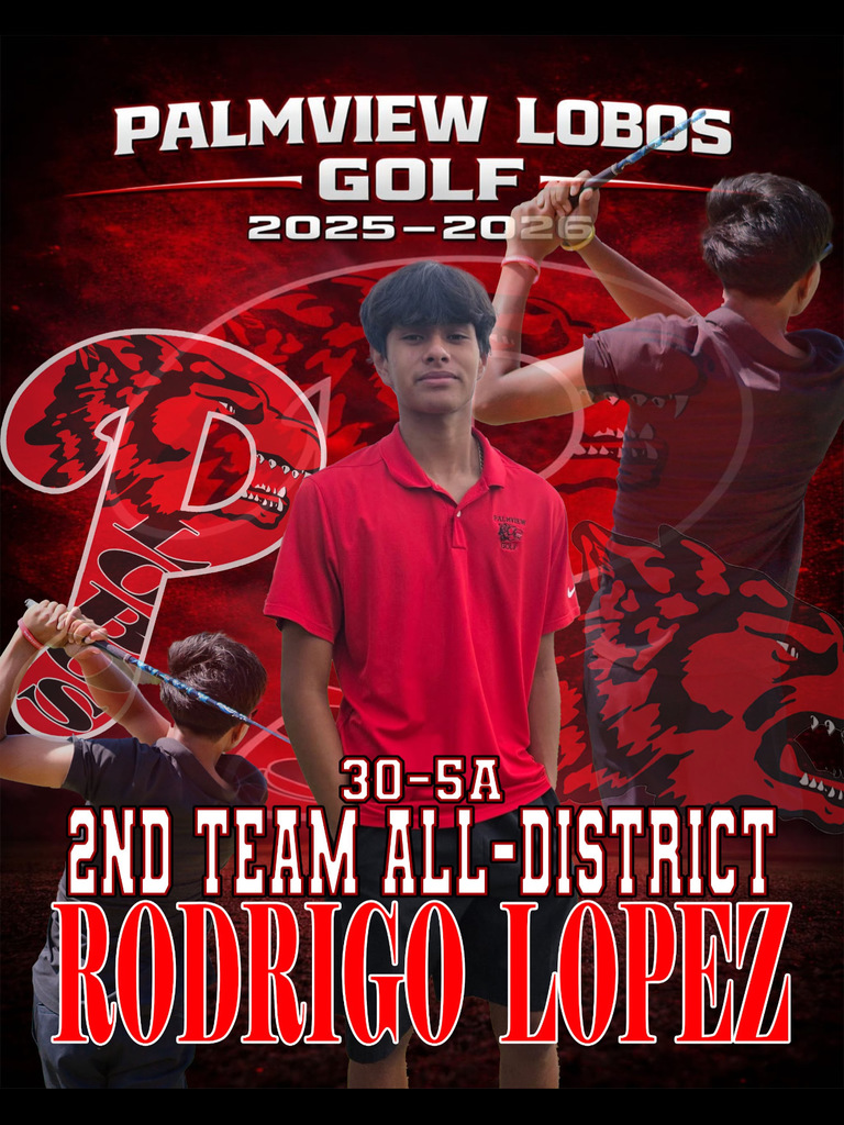 Palmview. Lobos Golf - 2nd Team All-District