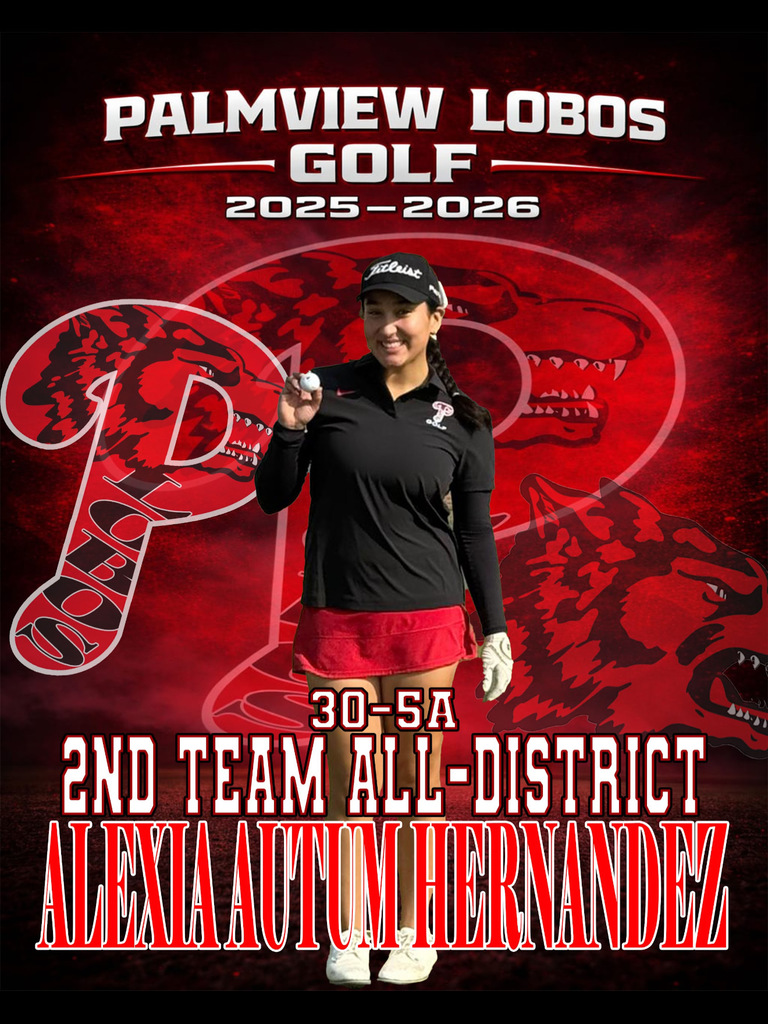 Palmview. Lobos Golf - 2nd Team All-District
