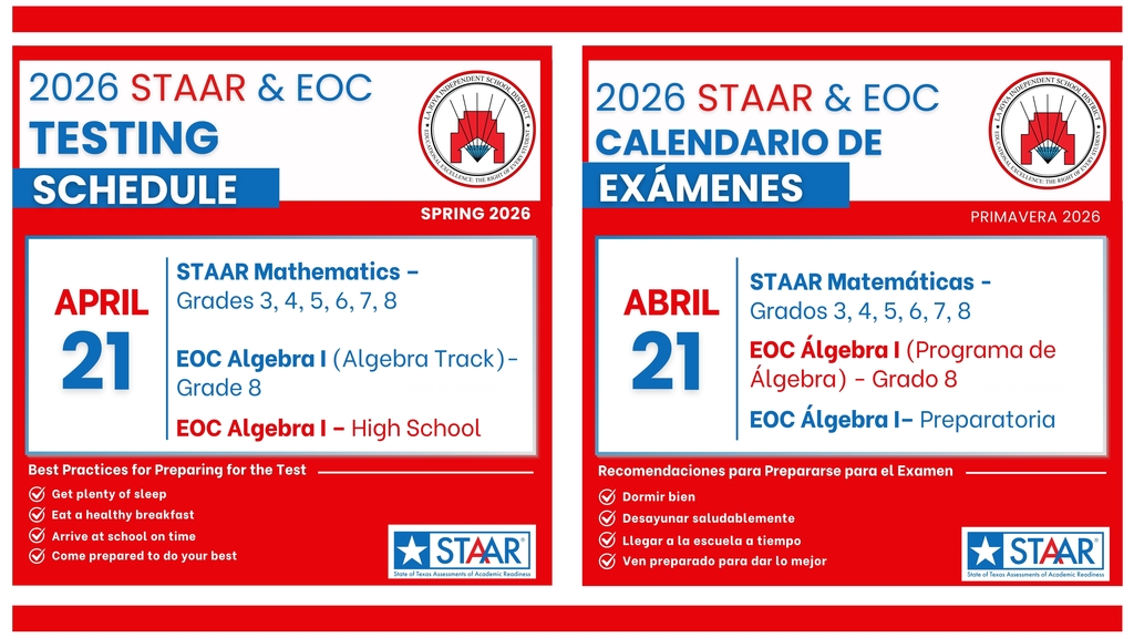 April 21 STAAR Testing 