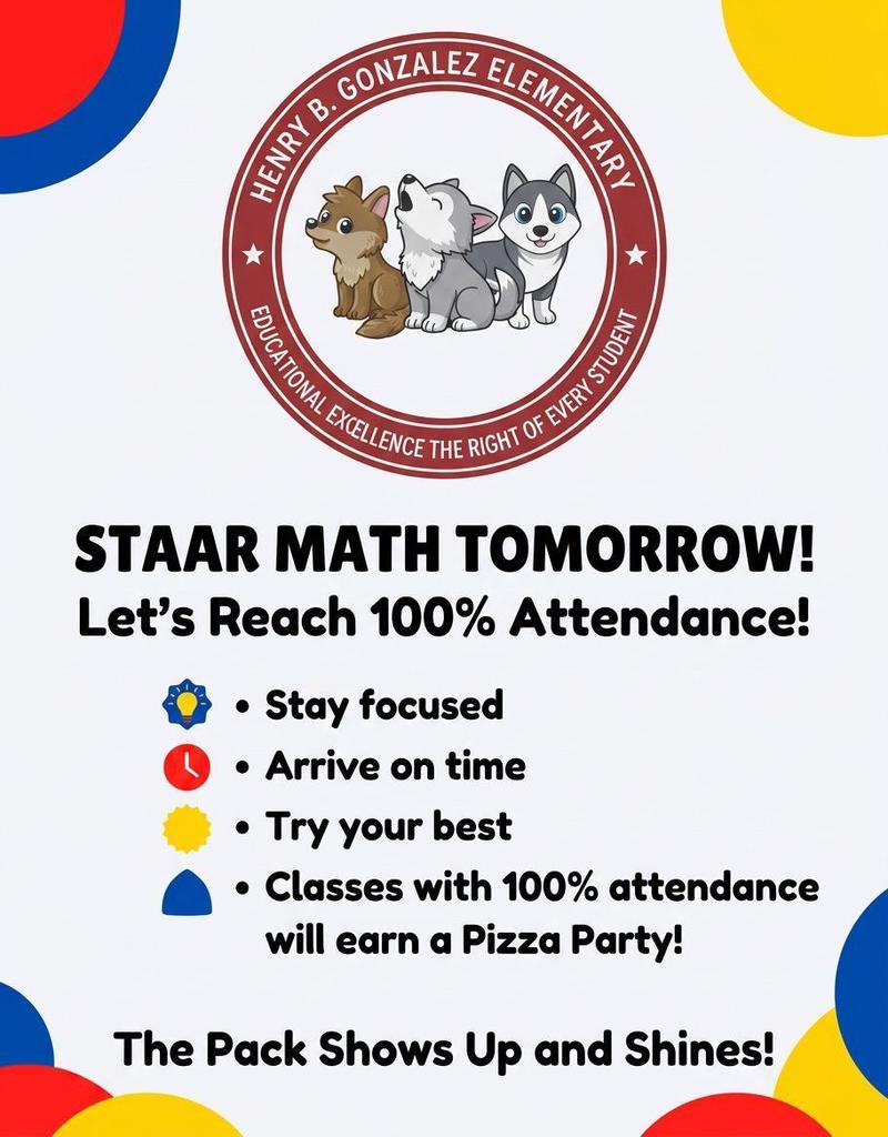 STAAR Math Reminder Flyer