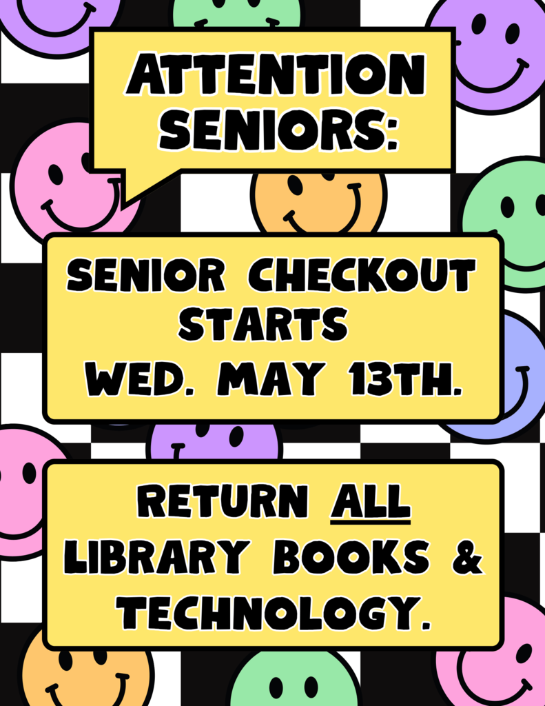Attention Seniors: Senior Checkout of Books and Technology Begins Wednesday, May 13th