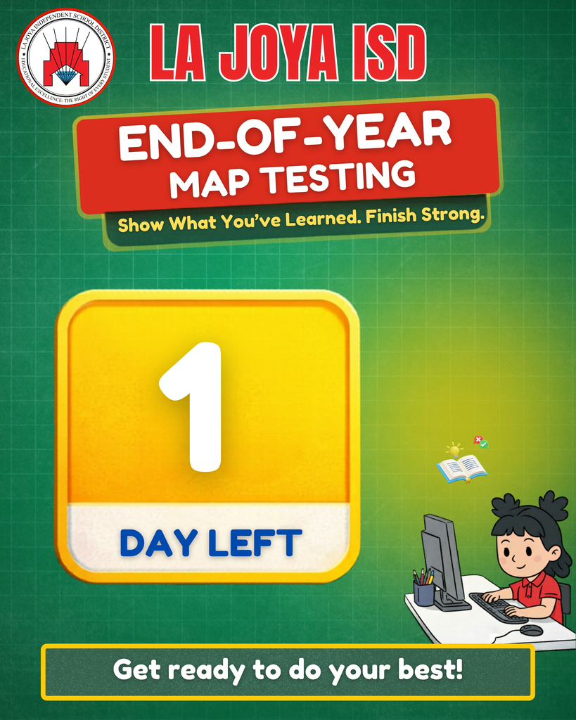 1 Day Left for End of year MAP Testing 