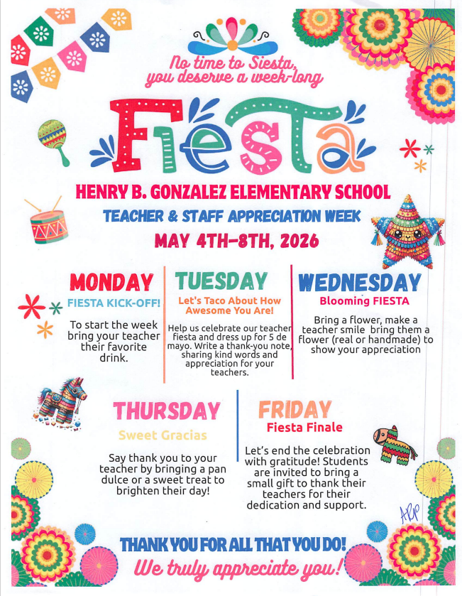 Teacher Appreciation Week English