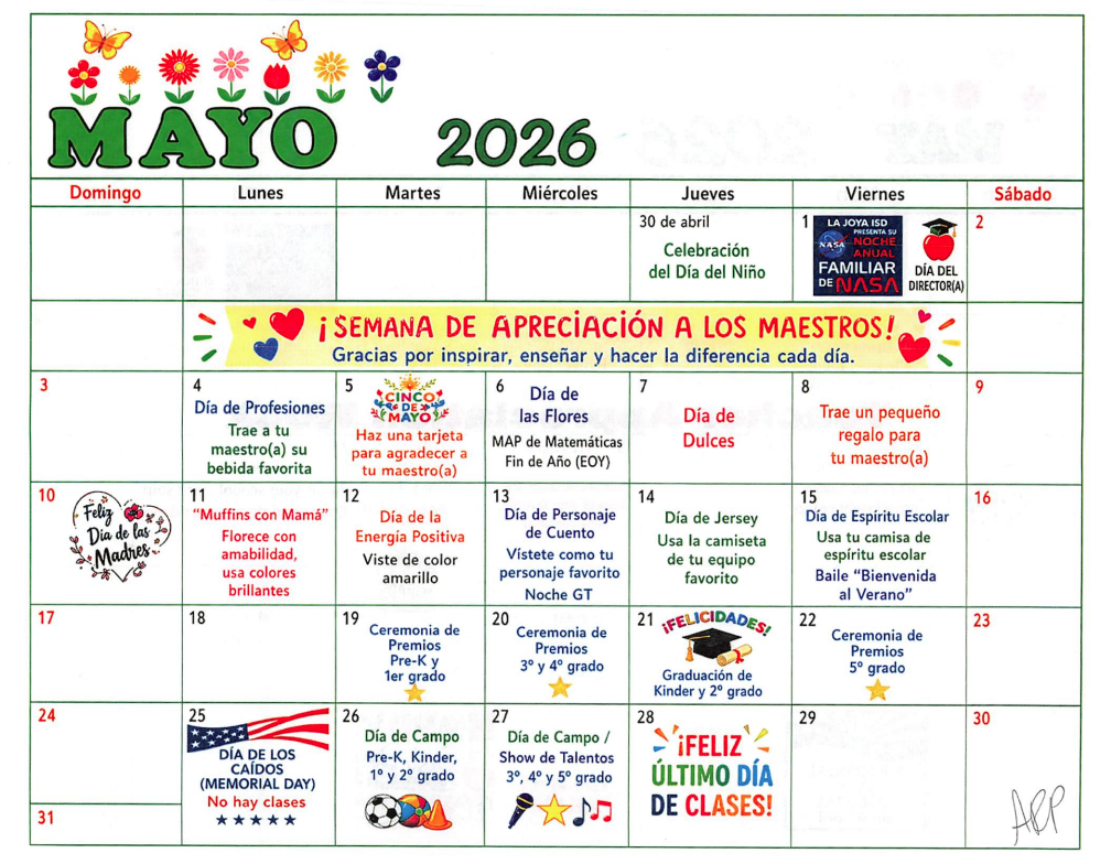 May calendar of events
