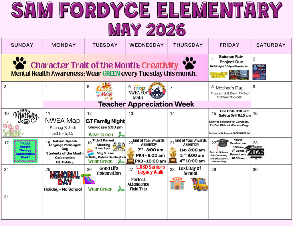 May Calendar