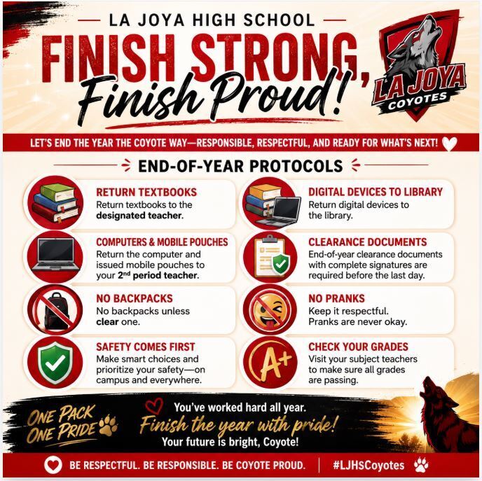 End of the Year Student Reminders