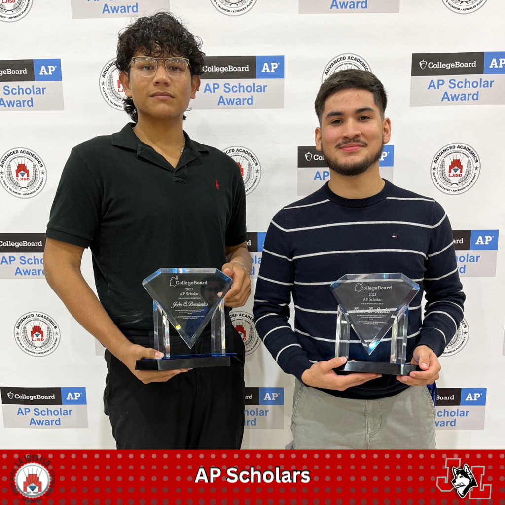 students posing with trophies