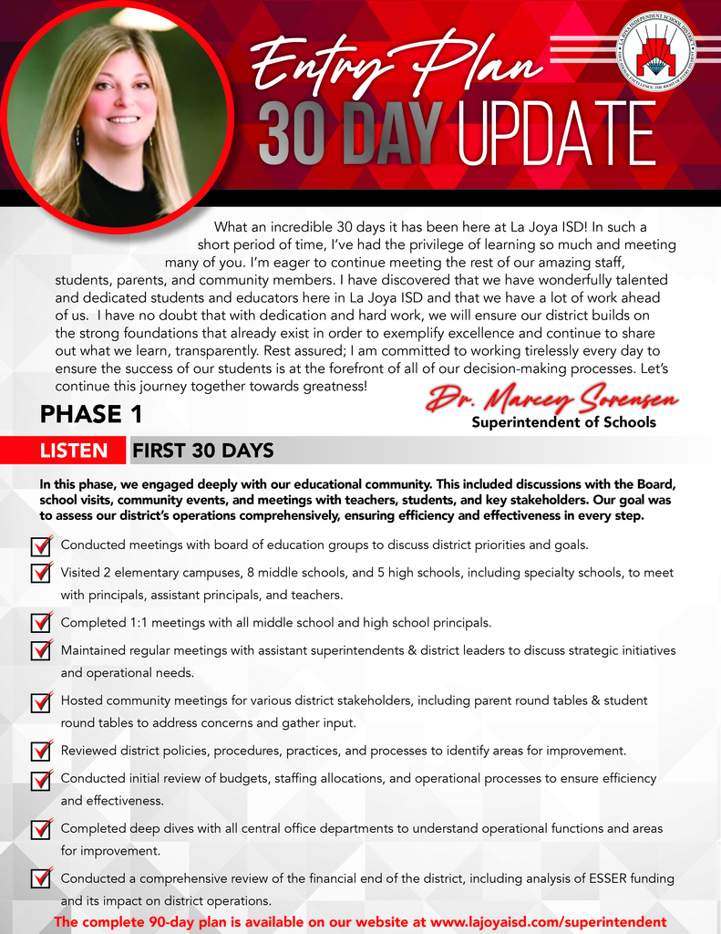 30 day update