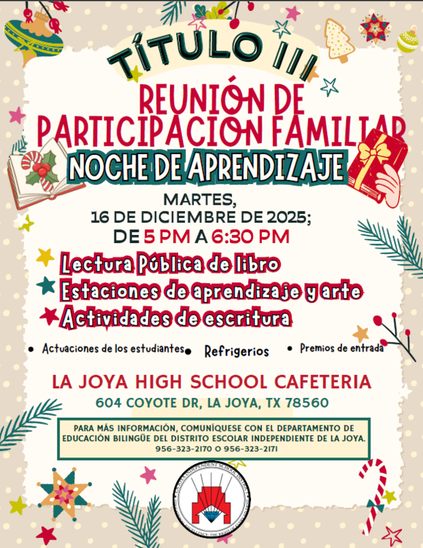 family engagement meeting flyer