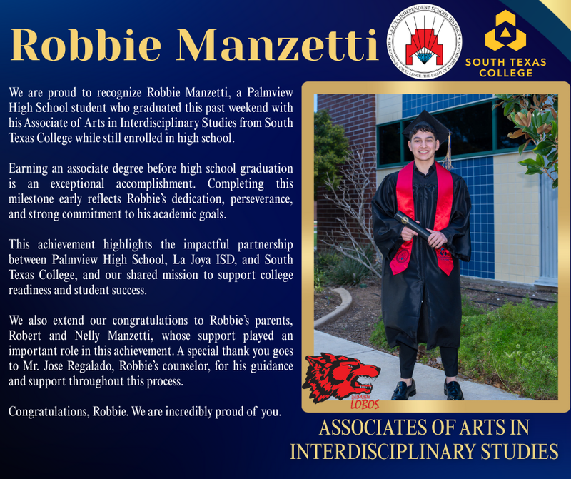 Robert Manzetti Graduates with Associate of Arts