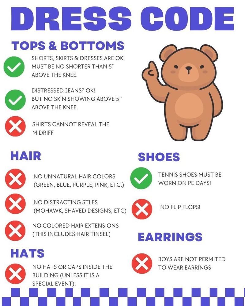 Dress Code Reminders