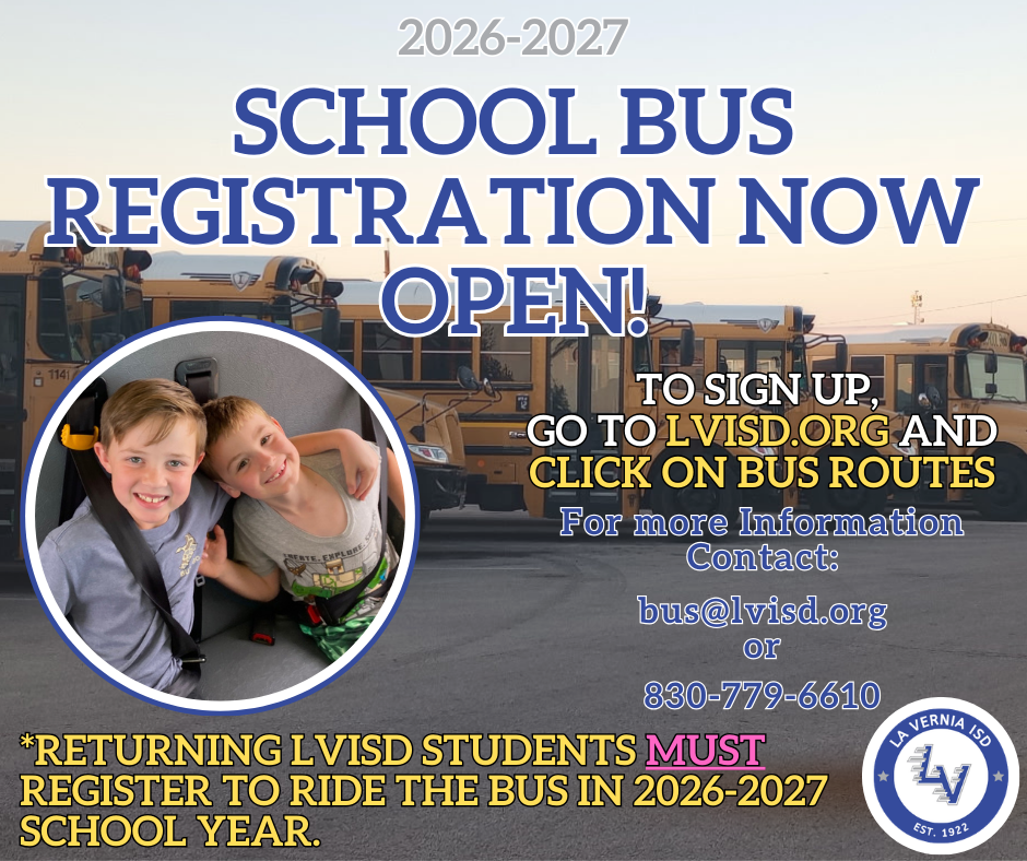 2026-2027 School Bus Registration Now Open!