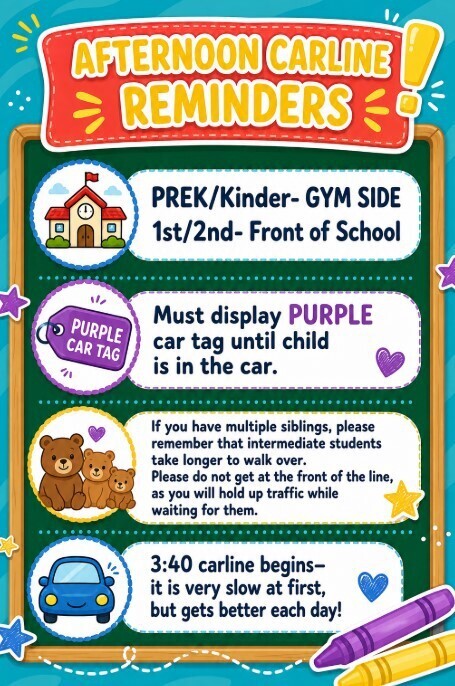 AFTERNOON CARLINE REMINDERS