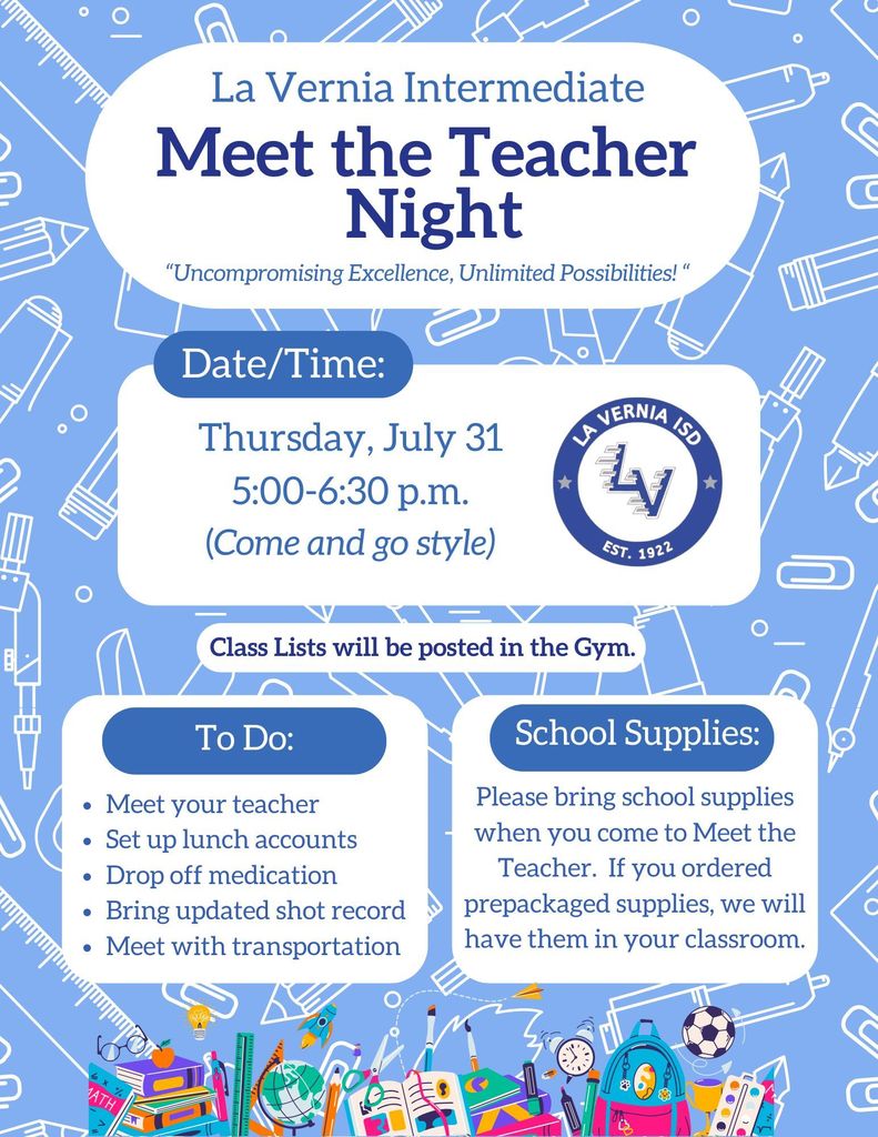 Meet the Teacher Night Flyer