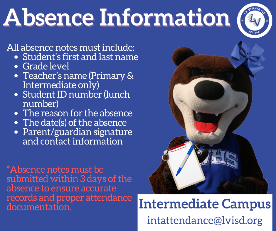 Absence Information - Intermediate Campus