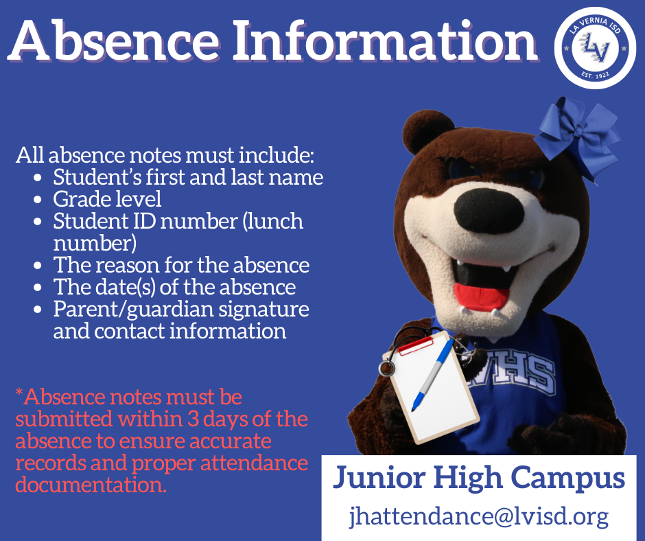 Absence Information - Junior High Campus