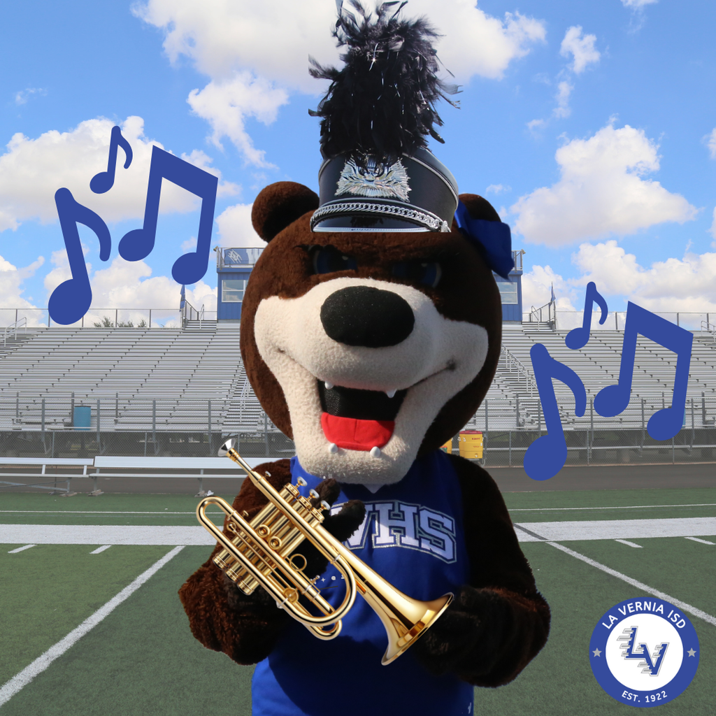 Bear playing trumpet