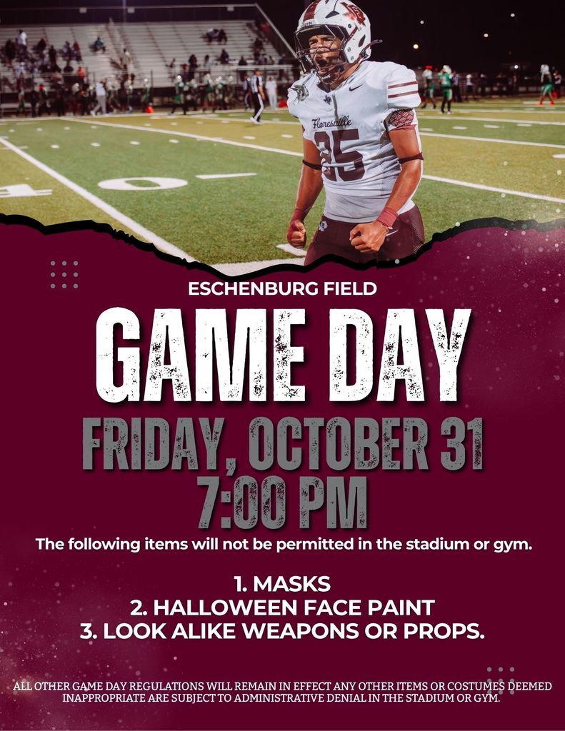 Items not permitted at Floresville game Friday, October 31