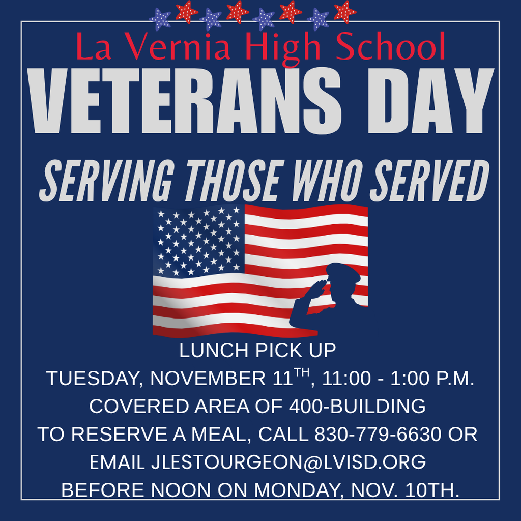 LVHS Veterans Day - Lunch Pick Up