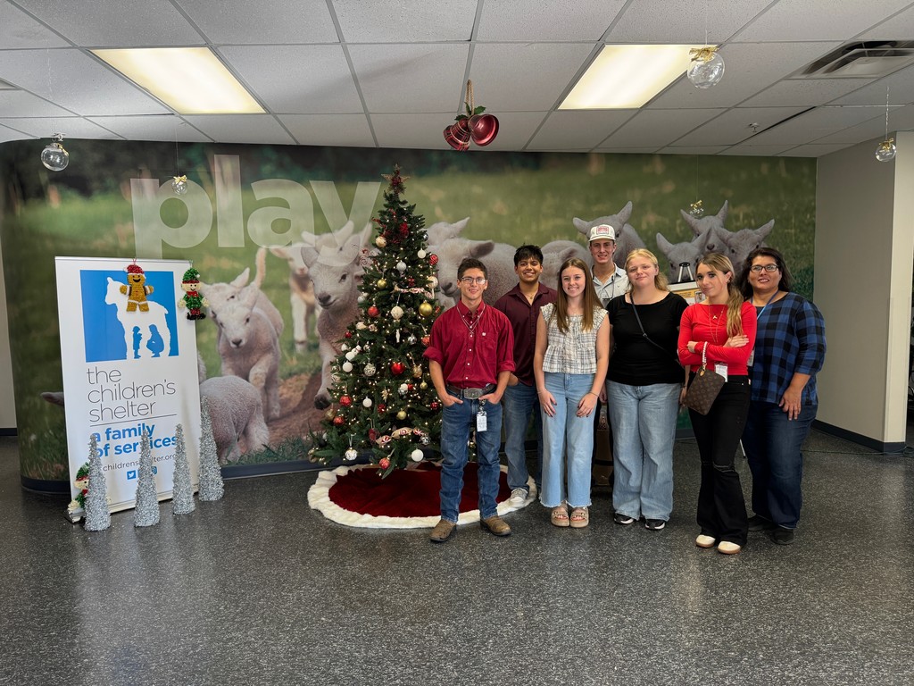 BP picture in front of Christmas tree