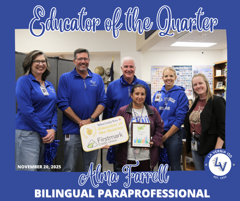 Educator of the Quarter - Alma Farrell