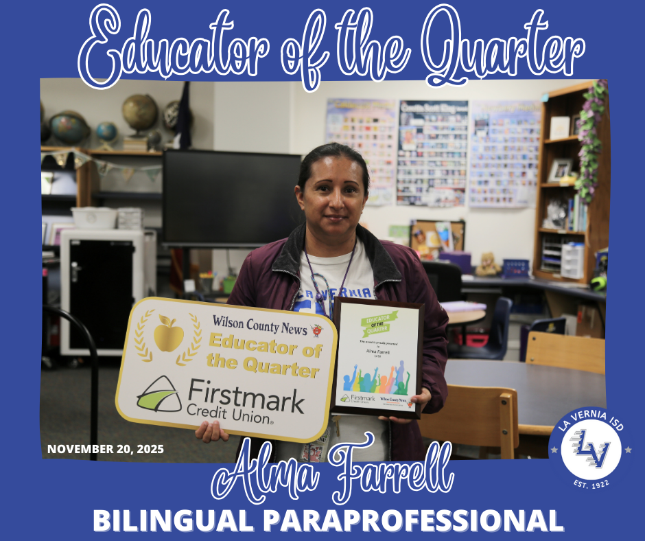 Educator of the Quarter - Alma Farrell