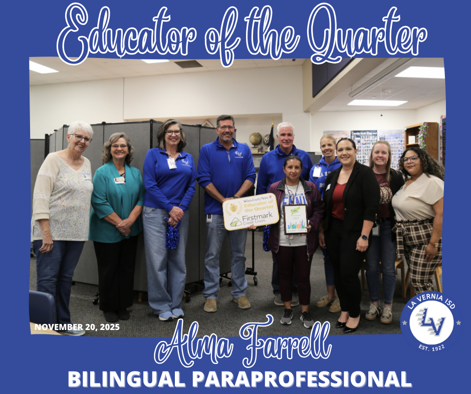 Educator of the Quarter - Alma Farrell