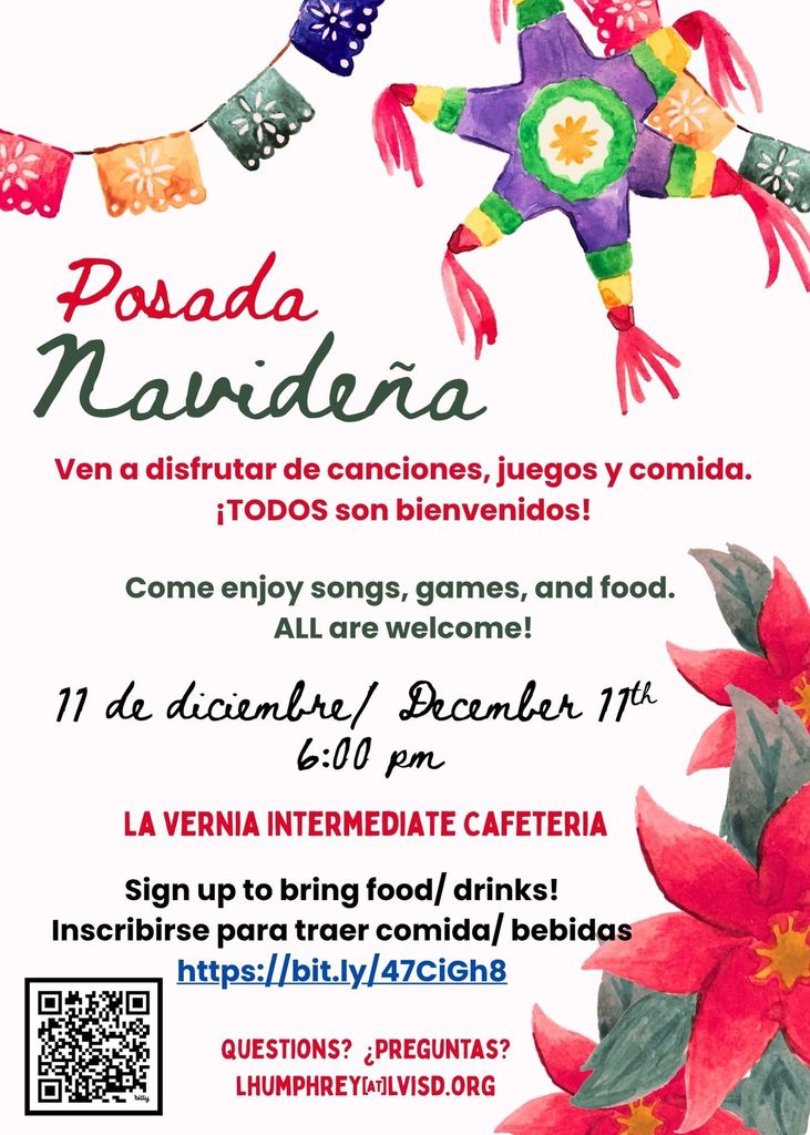 ¡Acompáñenos a la Posada Comunitaria de La Vernia ISD!