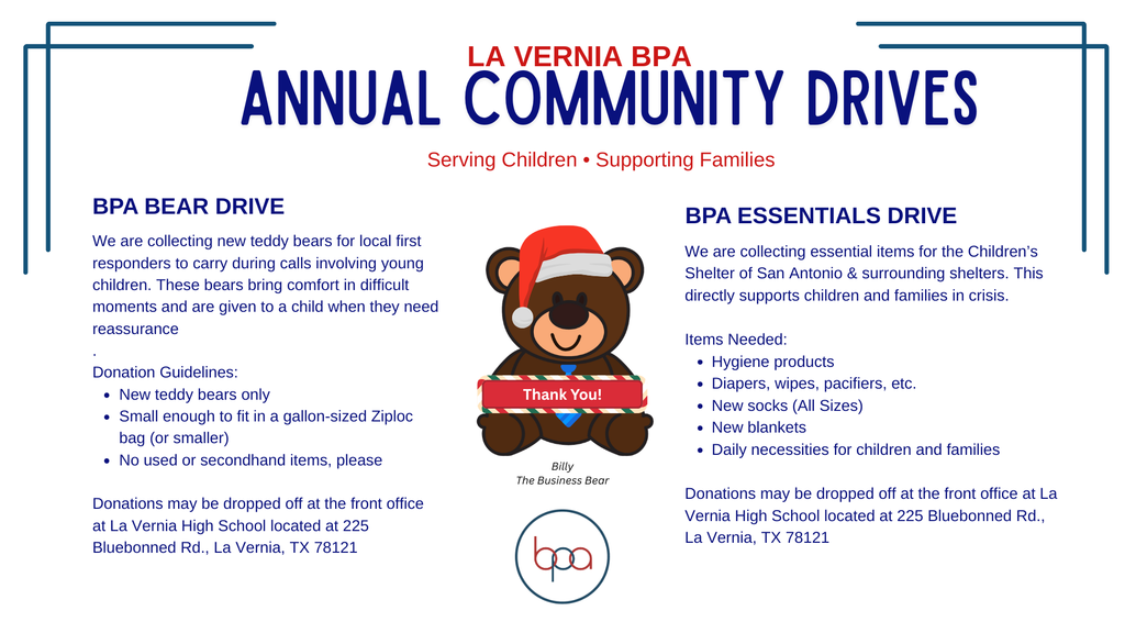 LaVernia BPA Annual Community Drives