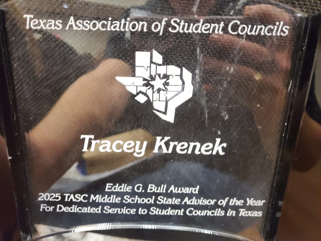 Tracey Krenek 2025 TASC Middle-Level Advisor of the Year