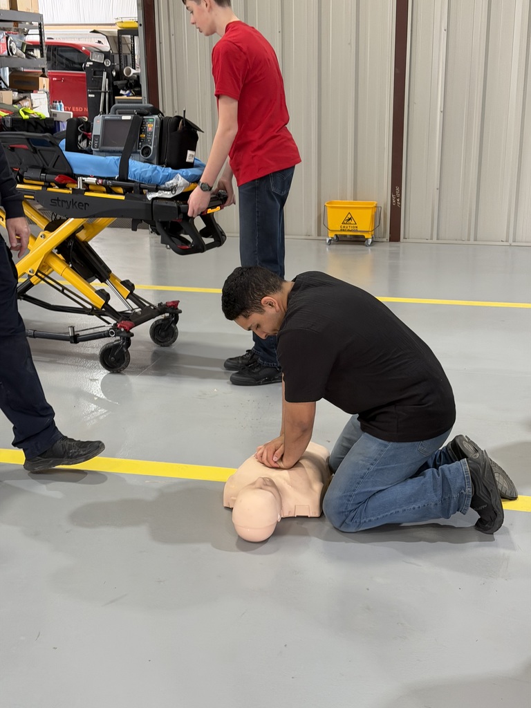 Student practicing CPR