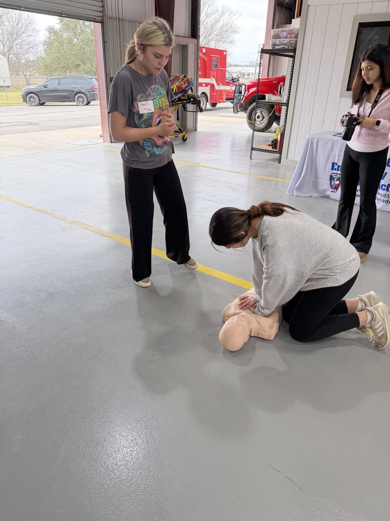 Student practicing CPR