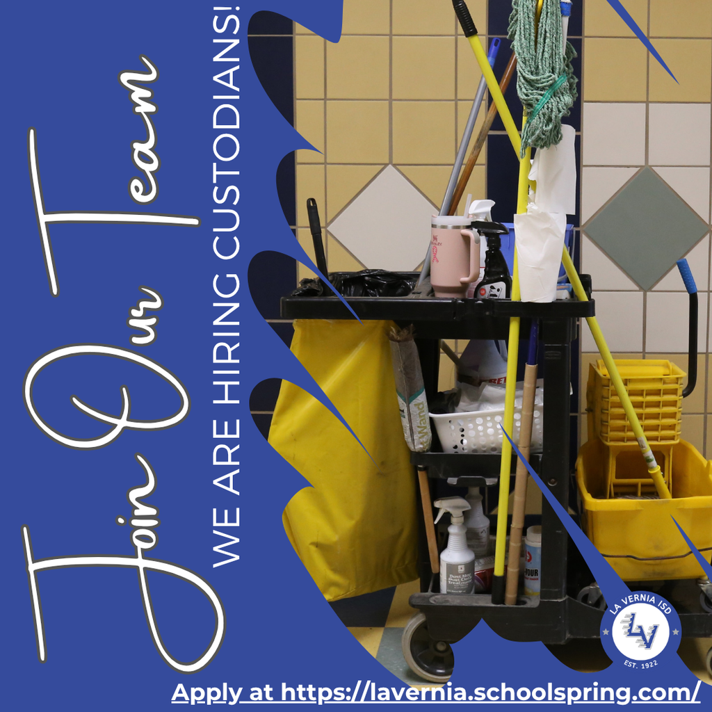 Join our Team! We are hiring custodians!