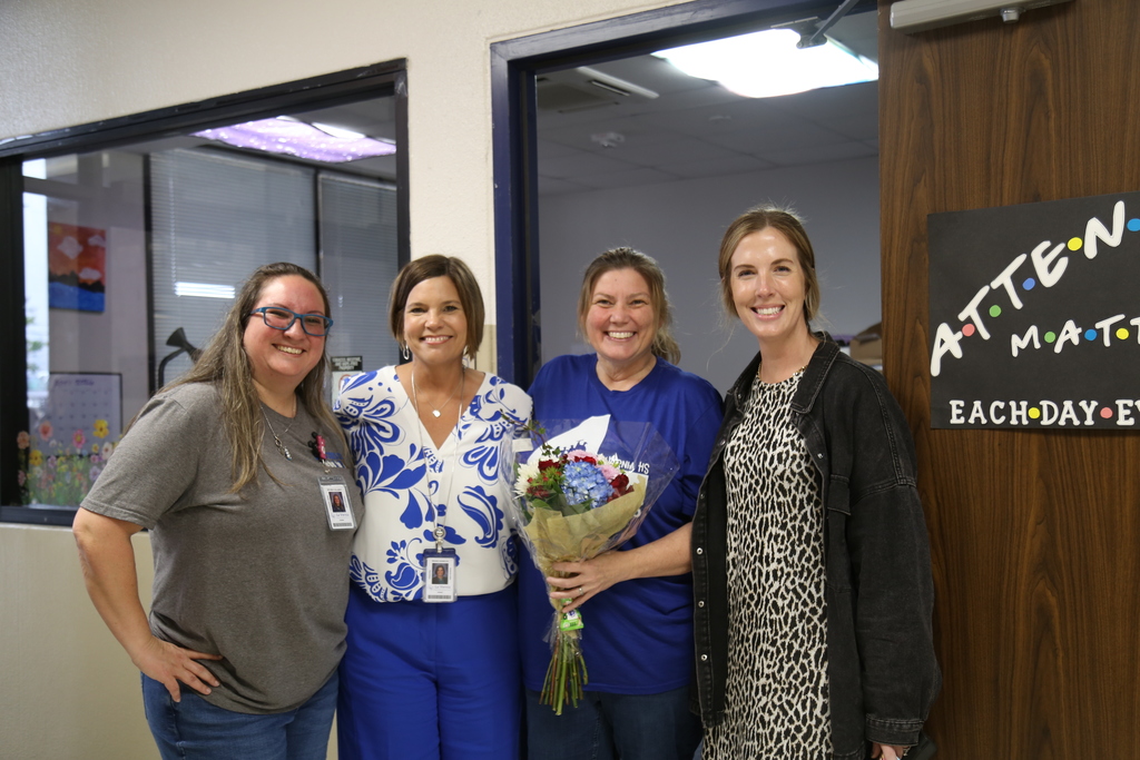 Mrs. Callaway, Mrs. Hanselka, Paraprofessional of the Year - Shannon Irish,  and Mrs. Elley