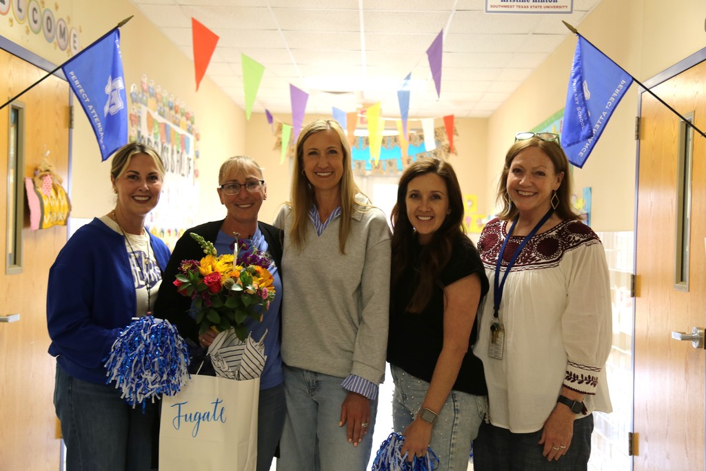 Mrs. Stewart, Paraprofessional of the Year - Peggy Fugate, Mrs. Keck, Mrs. Powers, and Mrs. Casey