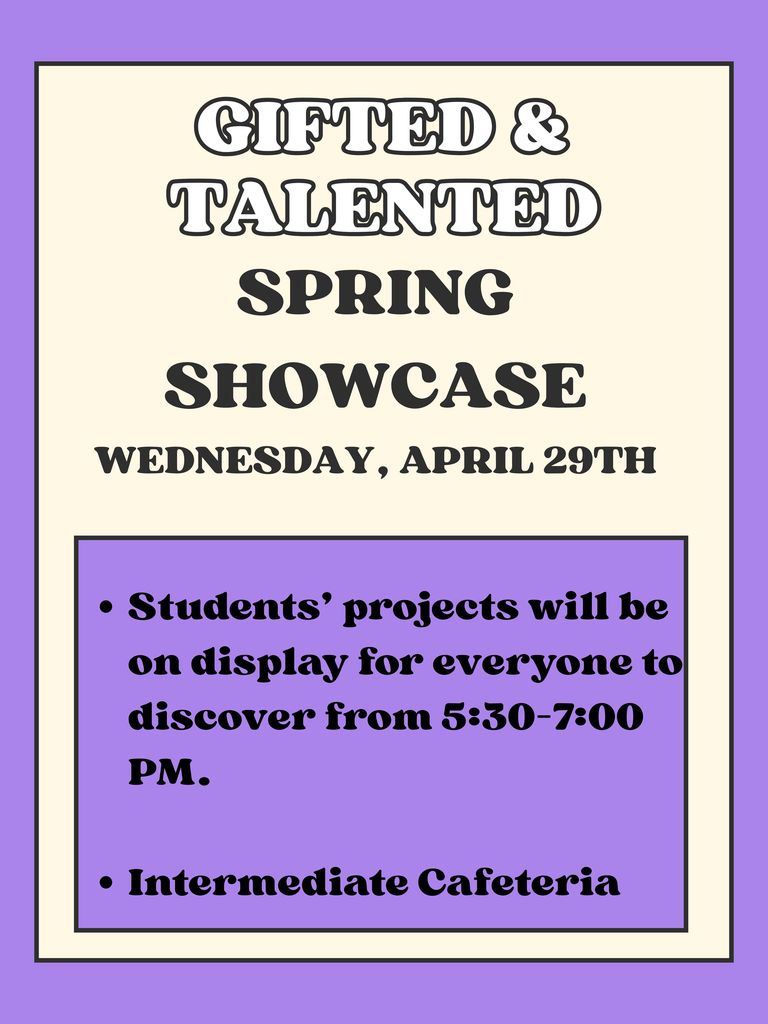 Gifted and Talented Spring Showcase