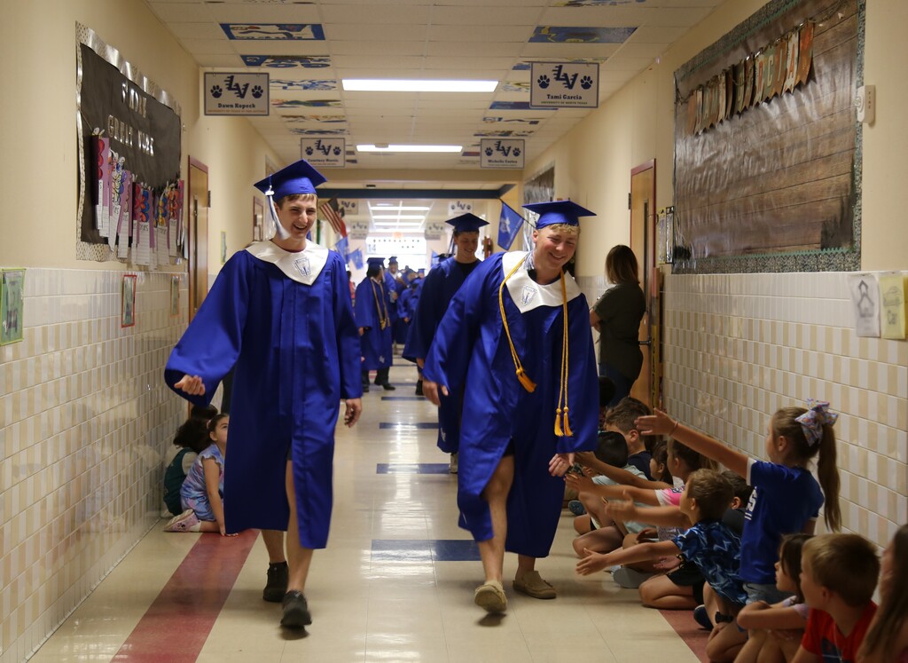 Senior Walk through the halls of the schools one last time
